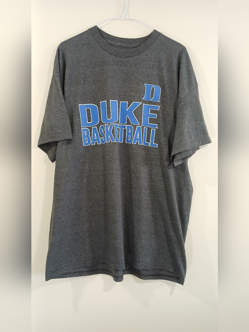 Duke Basketball Graphic T-Shirt Gray Short Sleeve Tee Size XL
